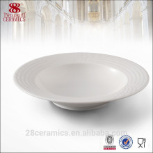 Керамическая суповая тарелка, Белый фарфор суповая тарелка, отель &amp; ресторан посуда